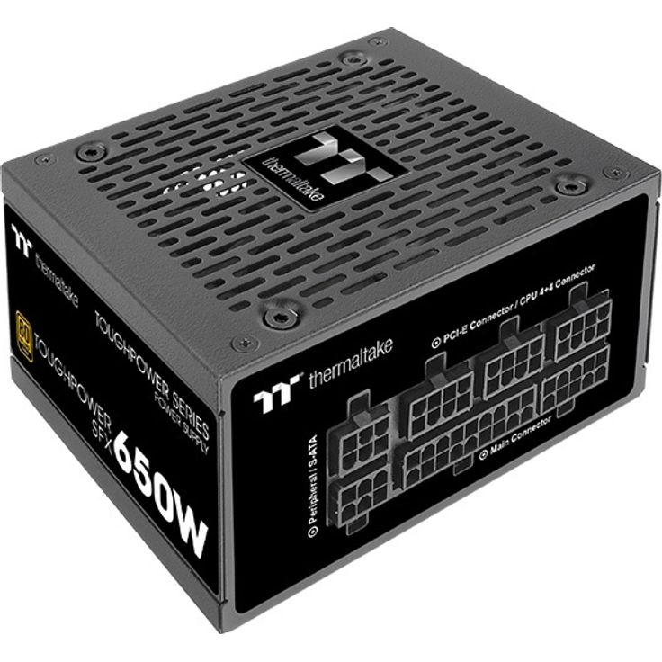 Thermaltake ToughPower SFX SFX-650AH8FKG - TT Premium Edition - Netzteil (intern) - ATX12V - SFX12V - 80 PLUS Gold - Wechselstrom 100-240 V - 650 Watt - aktive PFC - Schwarz – Bild 2