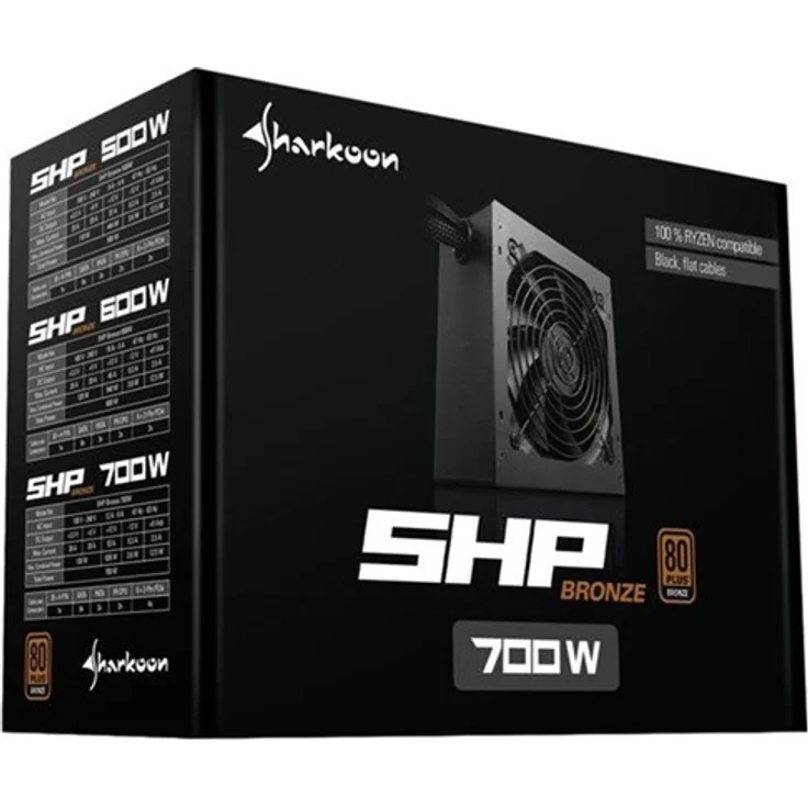 Sharkoon SHP Bronze 700W PC-Netzteil, schwarz, 4x PCIe – Bild 3