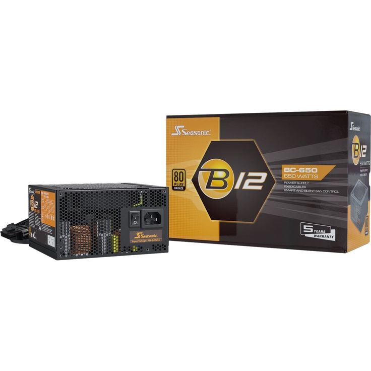 Seasonic B12 BC Netzteil 650 W 20+4 pin ATX ATX Schwarz (B12 BC-650) – Bild 5