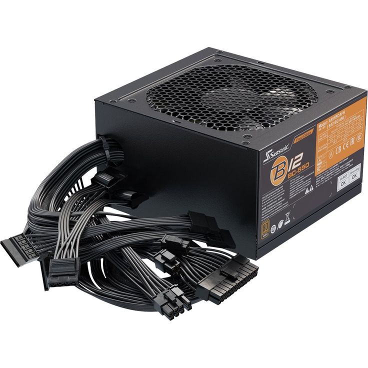 Seasonic B12 BC Netzteil 550 W 20+4 pin ATX ATX Schwarz (B12 BC-550) – Bild 5