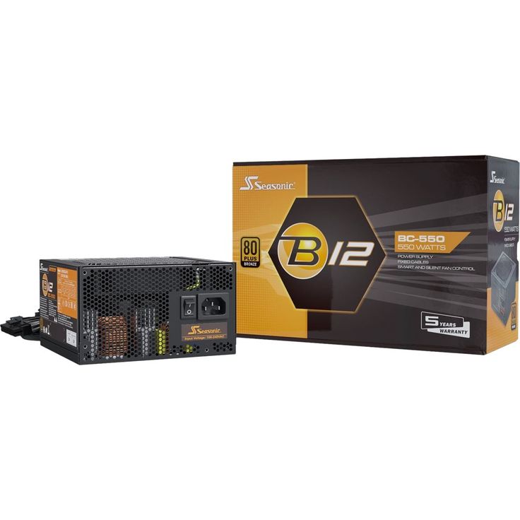 Seasonic B12 BC Netzteil 550 W 20+4 pin ATX ATX Schwarz (B12 BC-550) – Bild 8