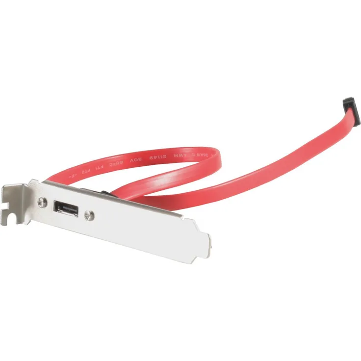 shiverpeaks BASIC-S Slotblech mit 1 x eSATA Anschluss 1 x SATA 7 Pol Stecker auf 1 x eSATA 7 Pol Buchse, inkl. (BS-75625)