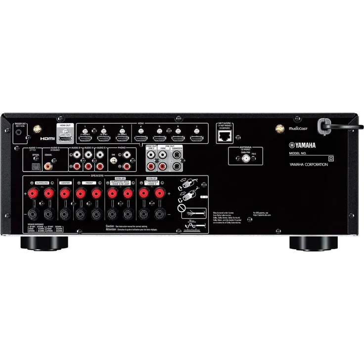 Yamaha RX-V6A 7.2 AV-Receiver mit Bluetooth, WLAN, DAB+, FM (UKW), AM (MW), schwarz – Bild 4