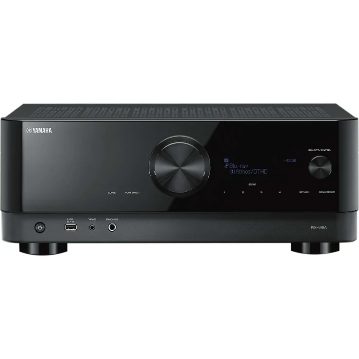 Yamaha RX-V6A 7.2 AV-Receiver mit Bluetooth, WLAN, DAB+, FM (UKW), AM (MW), schwarz – Bild 1