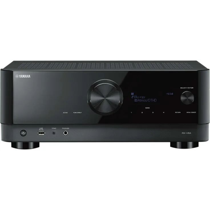 Yamaha RX-V6A 7.2 AV-Receiver mit Bluetooth, WLAN, DAB+, FM (UKW), AM (MW), schwarz