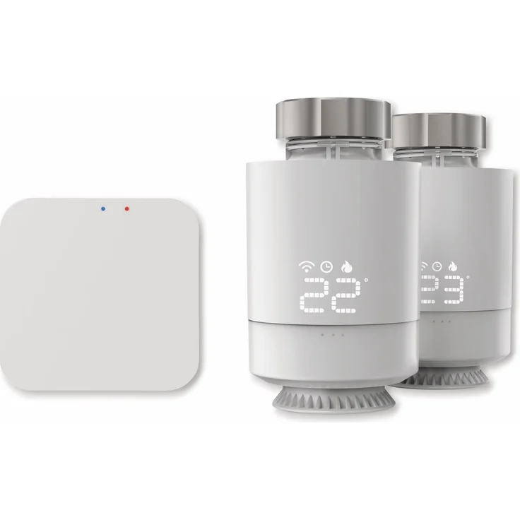Hama 00176593 Smartes Heizkörperthermostat, Starter-Set 2 St. mit Hub, Heizungssteuerung WLAN, Smart Home Heizungsregler für alle Ventile, programmierbarer Heizungsthermostat, heizen per App und Energie sparen – Bild 1