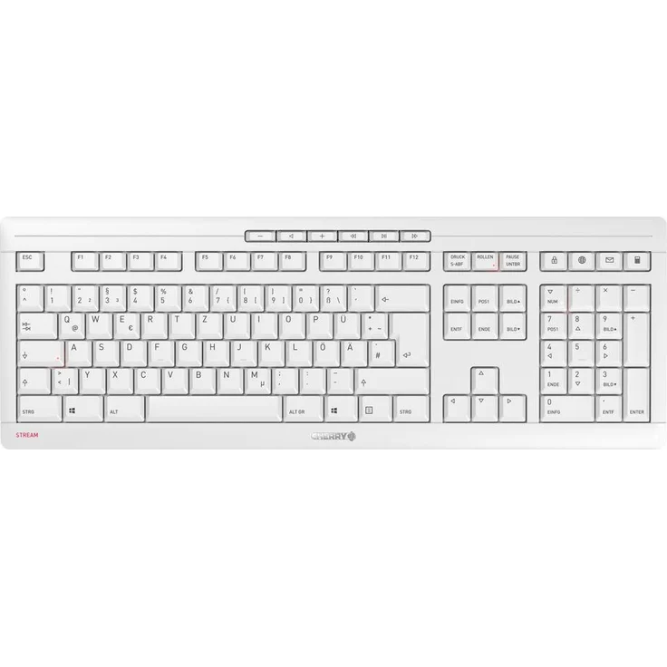 Cherry Stream Desktop Recharge weiß/grau, USB, DE QWERTZ (JD-8560DE-0) – Bild 6