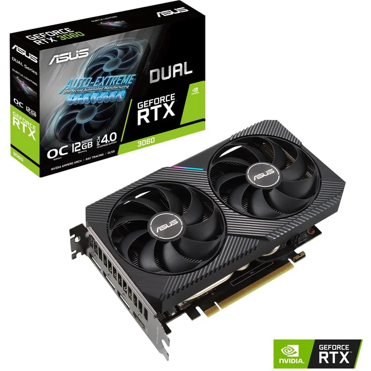 ASUS GeForce Dual RTX 3060 12GB V2 OC Edition Gaming Grafikkarte (GDDR6 Speicher, PCIe 4.0, 1x HDMI 2.1, 3x DisplayPort 1.4a (90YV0GB2-M0NA10) – Bild 8