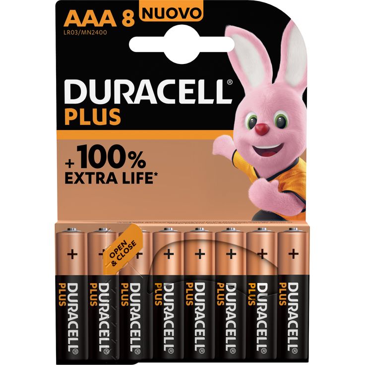 Duracell Batterie Plus NEW -AAA (MN2400-LR03) Micro 8St. – Bild 2