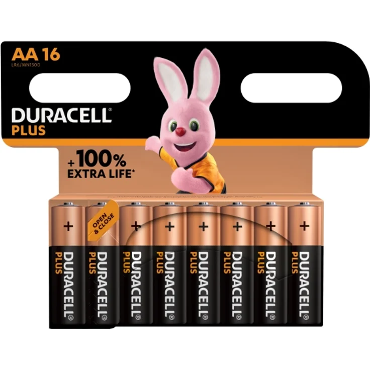 Duracell Batterie Plus NEW - AA (MN1500-LR06) Mignon 16St. – Bild 2