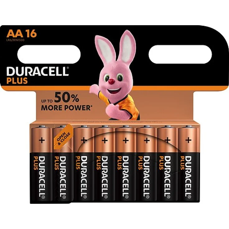 Duracell Batterie Plus NEW - AA (MN1500-LR06) Mignon 16St. – Bild 5