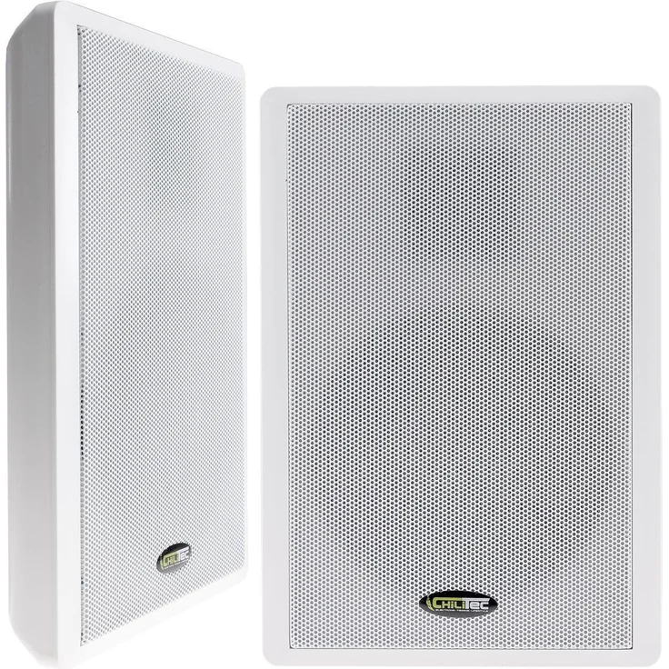 Flach-Lautsprecher CHILITEC 17804, 40 W, weiß, 2 Stück – Bild 2