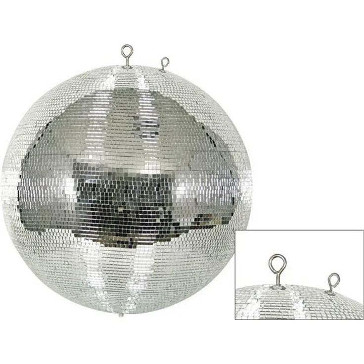 discokugel drehbar 50 cm PVC-Glas silber