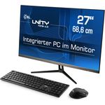 All-in-One-PC CSL Unity F27B-JLS, 68,58 cm (27 Zoll, 1920x1080 Full HD) - Leistungsstarker AIO (Intel Celeron N5100 CPU 4x2800 MHz, 512 GB SSD, 8 GB DDR4-RAM, Windows 11 Home), schwarz