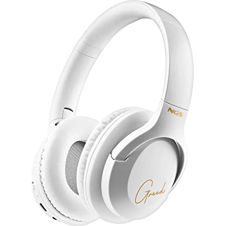 NGS ARTICA Greed White - Supra-aurale kabellose Kopfhörer, kompatibel mit Bluetooth-Technologie, leicht und faltbar, integriertes Mikrofon, 40 Stunden Batterielebensdauer, Farbe Weiß – Bild 1
