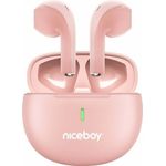 Niceboy Hive Beans Pop Pink, Drahtlose In-Ear-Kopfhörer mit IPX4 Schutz, Bluetooth 5.3 und True Wireless Design