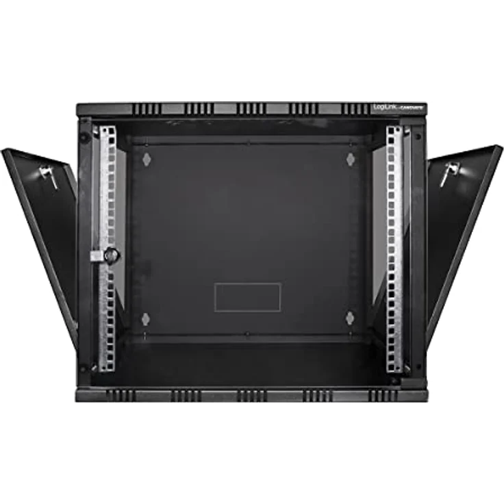 LogiLink W12A40B Wandschrank 12HE (400mm Tiefe), Flat Pack (unmontiert), 48,26 cm (19 Zoll) schwarz – Bild 4