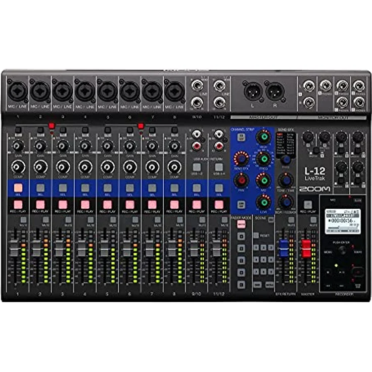 Zoom LiveTrak L-12, Studio- und Livemixer mit 12 Kanälen und integrierter Aufnahmefunktion – Bild 10