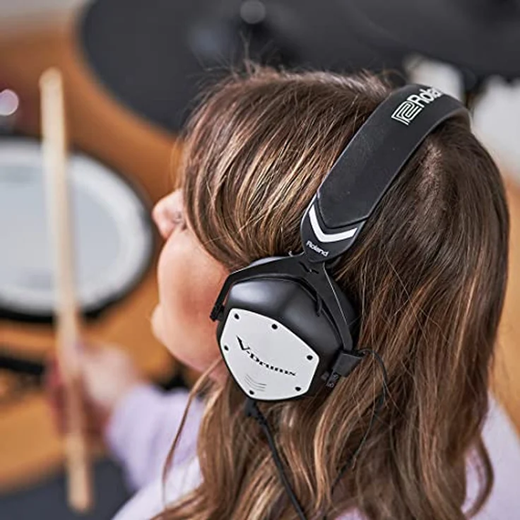 Roland VMH-D1 Kopfhörer für E-Drum Schlagzeug Studio-Kopfhörer + keepdrum Wandhalter – Bild 4