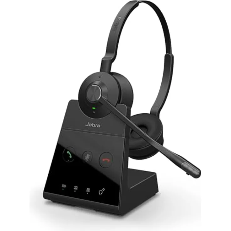 Jabra Engage 65 SE Stereo Headset, 150m Wireless Range, DECT Security, Lightweight Comfort