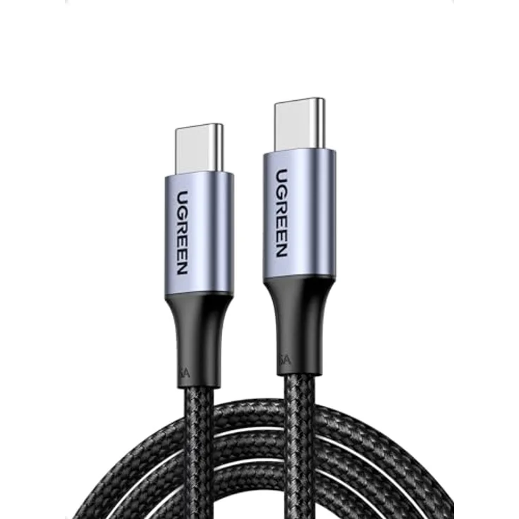 UGREEN USB C Kabel 100W PD 3.0 Ladekabel 3m Space Grau - Schnellladekabel 5A/20V PPS kompatibel mit iPhone 15 Pro Max M3 MacBook Pro/Air iPad Pro Galaxy S24 Ultra A54 Pixel 7 Steam Deck