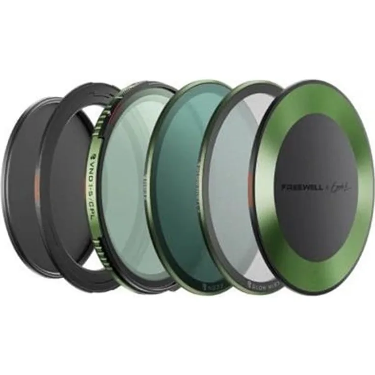 Freewell Variable Density ND/CPL Filter Kit Brandon Li, 77mm, 1-10 Stops Lichtreduktion, 18-schichtige Beschichtung, modulare Magnetfilter