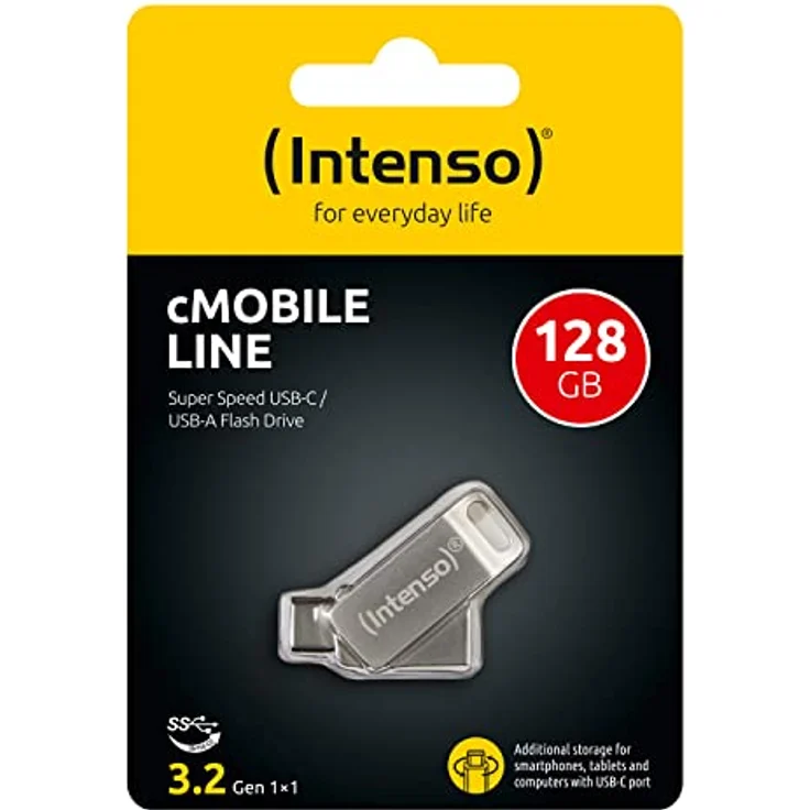 Intenso cMobile Line, 128GB Dual USB-Stick USB 3.2 Gen. 1x1 Type-C, Silber – Bild 5