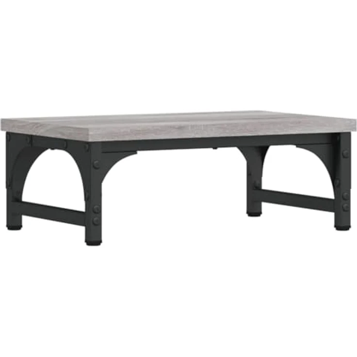 vidaXL Monitorständer Grau Sonoma 37x23x14 cm Holzwerkstoff mit ergonomischem Design und zusätzlichem Stauraum – Bild 1