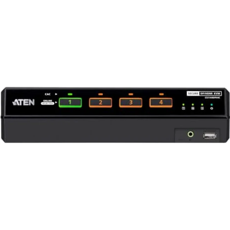 ATEN CS1144DPH4C 4-Port USB KVM Switch mit 5K DP/HDMI, Dual Bildschirm und Cardreader, konform mit PSD PP v4.0 – Bild 3