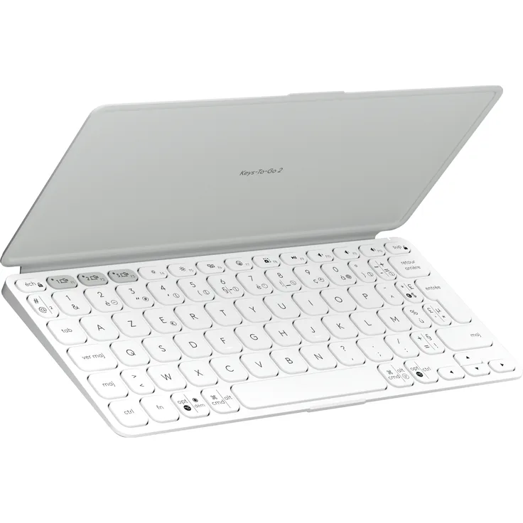 Logitech Keys-To-Go 2, Tastatur mit AZERTY-Layout, Pale Grey
