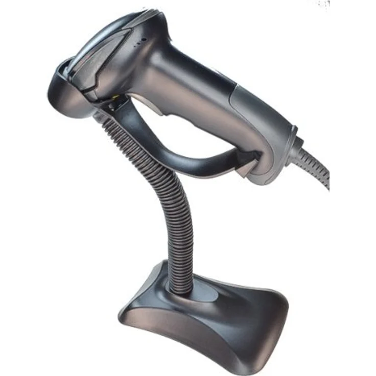 ALBASCA Laser-Barcode-Scanner MK-2500 USB mit hohem Leseabstand und Freihand-Ständer, LS-6010, Schwarz – Bild 2