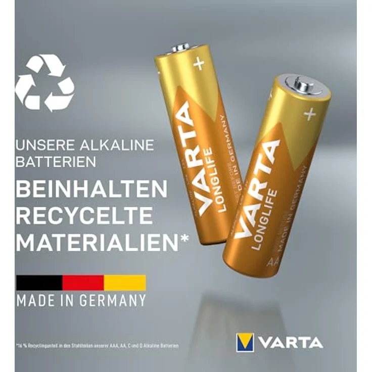 Varta Longlife AA Batterien, CUBE12, auslaufsicher und mit 10 Jahren Lagerfähigkeit – Bild 4