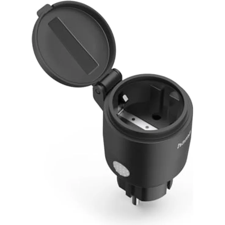 Hama WLAN Steckdose (Smart Home, WLAN gesteuerte Steckdose, universal, smarte Steckdose mit App und Sprachsteuerung, Smart Home Steckdose als Zeitschaltuhr, Funksteckdose, 3680 W), Klein, Schwarz – Bild 2