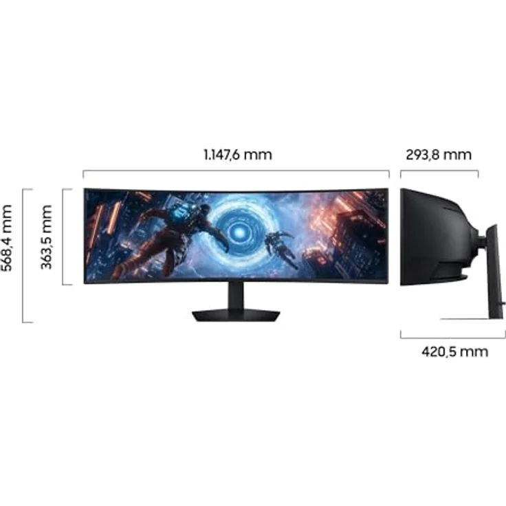 Samsung Odyssey Ark G91F, Ultrawide Curved Gaming Monitor, 49 Zoll, FreeSync Premium Pro, 5120 x 1440 Pixel, 1 ms Reaktionszeit, 144 Hz, Schwarz – Bild 2