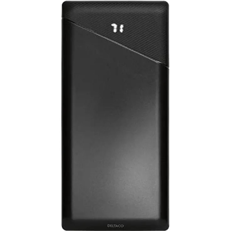 DELTACO Batterie Externe USB-A/C 30000mAh (Noir) - PB-C1002, Powerbank mit hoher Kapazität