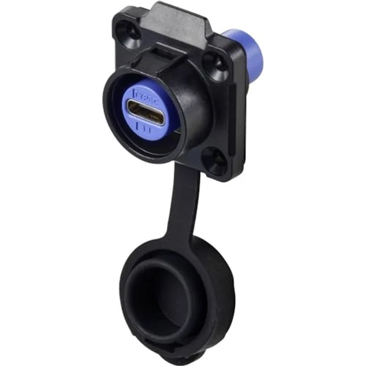 TRU Components USB Typ C® Einbaubuchse, 4-Loch-Flansch TC-12770468 - Schnelle, effiziente Übertragung – Bild 1