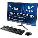 CSL-Computer All-in-One-PC Unity F27B-ALS, 27 Zoll Full HD, Intel N200 CPU, 512 GB SSD, 32 GB DDR4-RAM, Windows 11 Home, schwarz