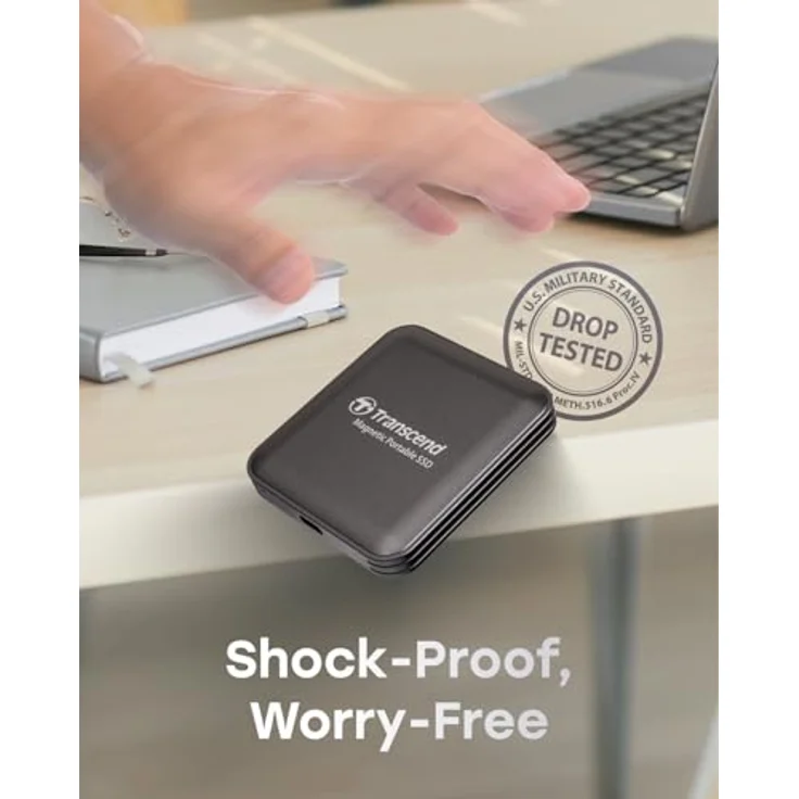 Transcend ESD420, Externe SSD mit 1 TB Speicher, Grau, ultraschnelle Übertragungsgeschwindigkeit bis zu 20 Gbps, kompatibel mit MagSafe iPhone-Modellen – Bild 6