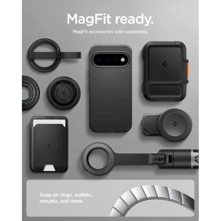 Spigen Liquid Air MagSafe, Schutzhülle für Google Pixel 11, robustes TPU, matte black, integrierte Magnete, Air Cushion Technologie – Bild 7