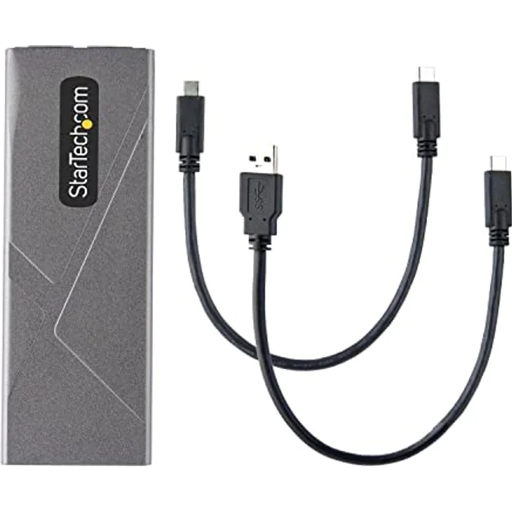 StarTech.com USB-C M.2 Externes Gehäuse für NVMe und SATA M.2 - USB-C/USB-A auf M.2 NVMe/SATA SSD - 10Gbit/s, M/B+M key - 2230/2242/2260/2280 - Aluminiumgehäuse - werkzeuglos (M2-USB-C-NVME-SATA) – Bild 5