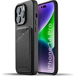 Mujjo iPhone 14 Pro Lederhülle | Kartenhalter | Lederhülle für iPhone 14 Pro Handyhülle mit Kartenhalter