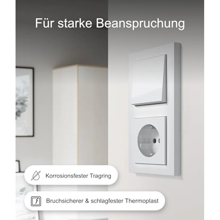 Gira 445303 SCHUKO-Steckdose mit Shutter Berührungsschutz System 55 Reinweiß glänzend – Bild 6