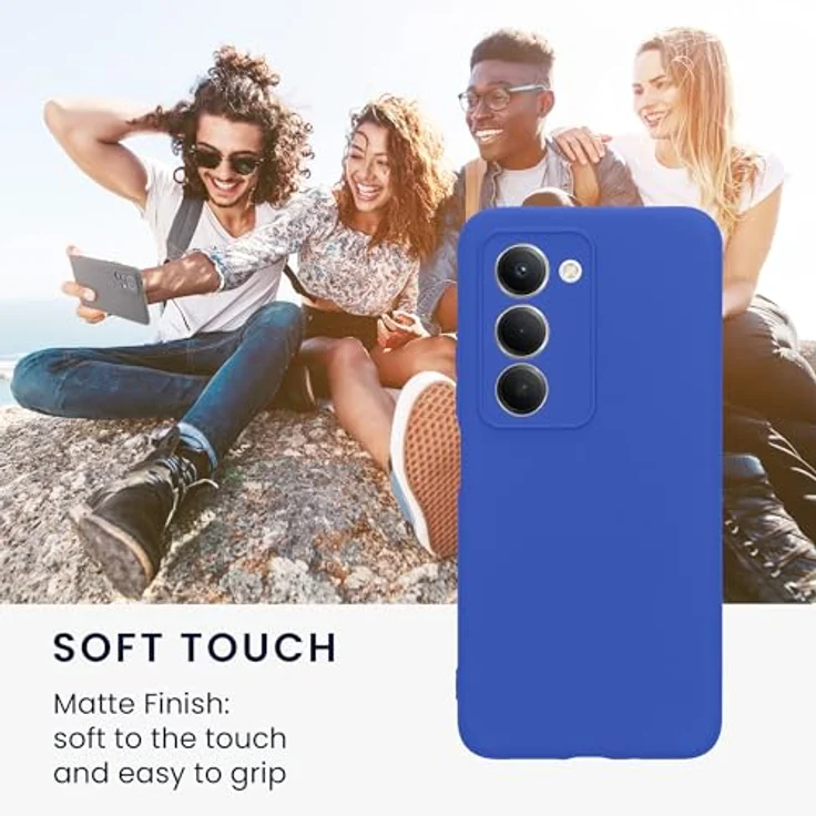 kwmobile Handyhülle kompatibel mit Xiaomi Redmi 15 5G - Flexibles Silikon Case in Baltik Blau mit rutschfestem Schutz – Bild 4