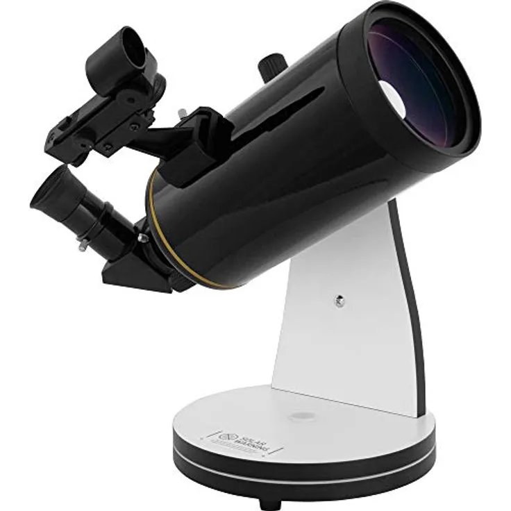 Omegon Dobson Teleskop MightyMak 90, kompaktes Komplett-Set mit vergüteter Frontlinse und GP-Prismenschiene