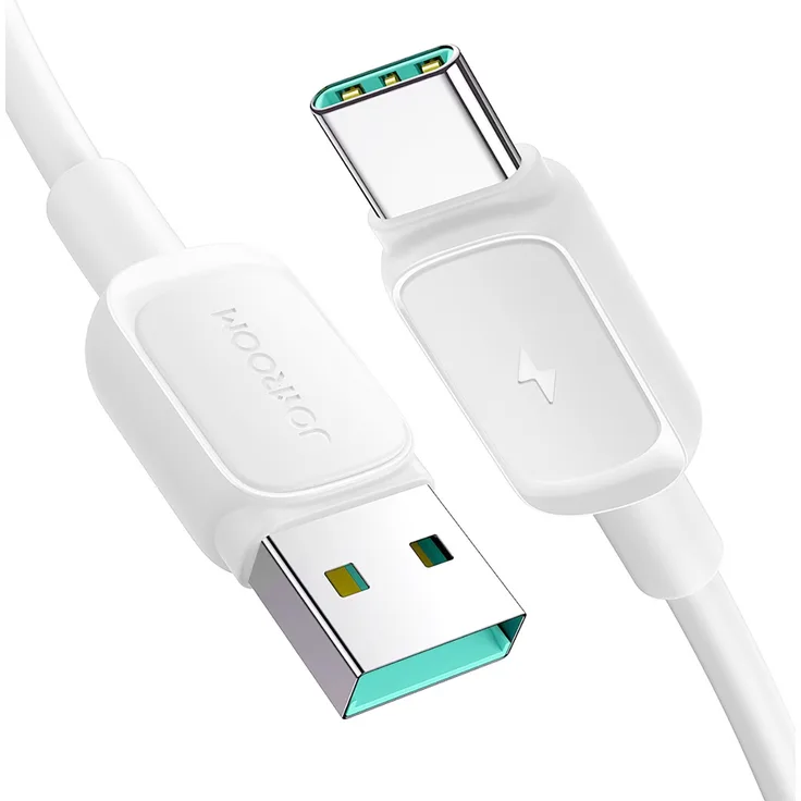 Joyroom Multi-Farben Serie A14 S-AC027A14, USB-A/USB-C Ladekabel 3A, 1,2 m – Weiß, schnell Laden und Datenübertragung