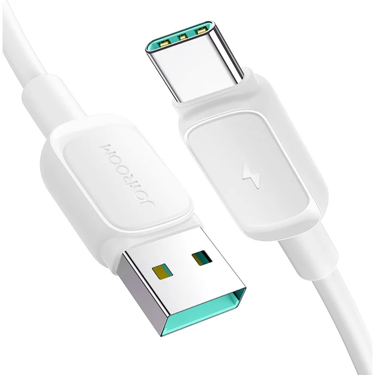 Joyroom Multi-Farben Serie A14 S-AC027A14, USB-A/USB-C Ladekabel 3A, 1,2 m – Weiß, schnell Laden und Datenübertragung