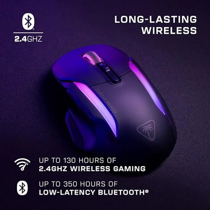 Turtle Beach Kone II Air – Kabellose RGB-Gaming-Maus, 350-Stunden-Akku, 26K DPI Sensor, Schwarz – Bild 4