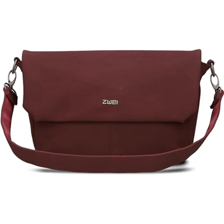 Zwei Mademoiselle.M Messenger, 33 cm Laptopfach in Rot, 100% Polyurethan – Bild 5