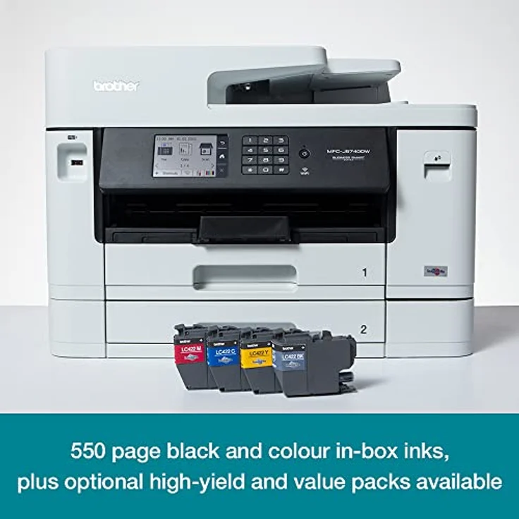Brother MFC-J5740DW, Tintenstrahl Multifunktionsdrucker A3 mit 1200 x 4800 DPI, WLAN, 28 IPM, 3,5 Zoll Farb-LCD-Touchscreen – Bild 5
