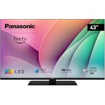 Panasonic TV-43W80AEZ, W80 Serie 43 Zoll 4K Ultra HD LED Smart TV, 2024, Fire TV, Dolby Vision & Atmos, Game Mode Plus, Alexa Sprachsteuerung, Airplay, Schwarz